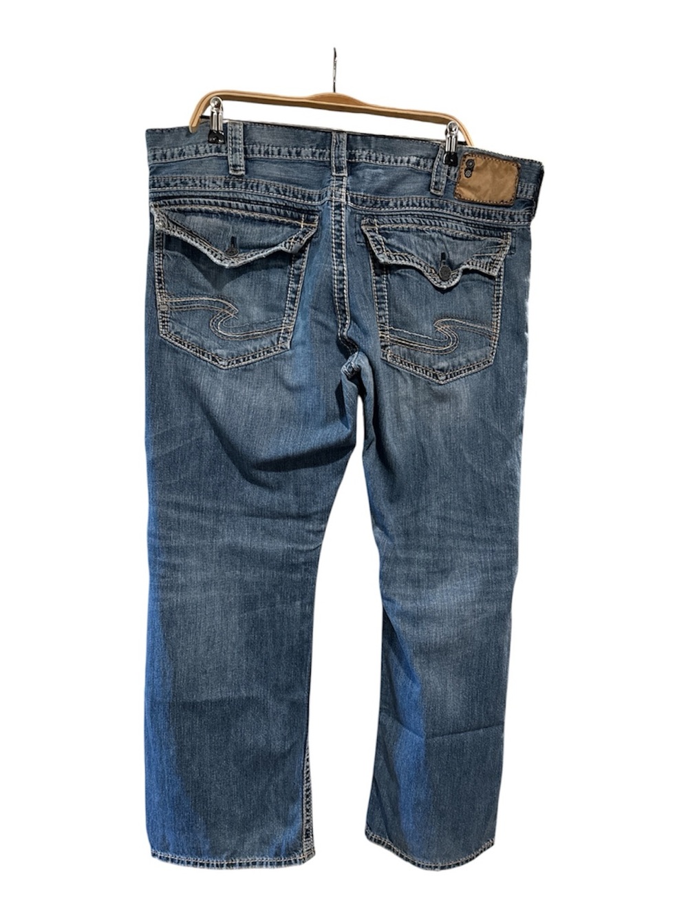 Silver Jeans Co Men’s Blue Jeans Zac Flap W40/L32 Used - Picture 2 of 11